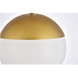 Pemberly Row Eclipse 1-Light Metal and Frosted White Glass Pendant