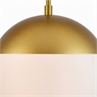 Pemberly Row Eclipse 1-Light Metal and Frosted White Glass Pendant