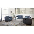 Pemberly Row Accent Chair with Single Charging Station in Dillon Blue