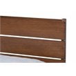 Pemberly Row Avena Queen Size Brown Wood Platform Bed Slatted Headboard