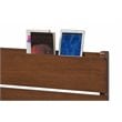 Pemberly Row Avena Queen Size Brown Wood Platform Bed Slatted Headboard