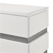 Pemberly Row Paradox 5-Drawer Chest in White Gloss Laminate