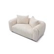 Pemberly Row Boucle Fabric Upholstered Loveseat in White