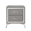 Pemberly Row 2-Drawer Nightstand (Set of 2) in Grey Wood Finish
