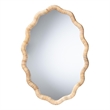 Pemberly Row Rasida Oval Wall Mirror with Scalloped Rattan Frame