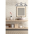 Pemberly Row 3-Light Vanity Stainless Steel Alloy in White Bell Shades