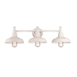 Pemberly Row 3-Light Vanity Stainless Steel Alloy in White Bell Shades