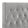 Pemberly Row Solid Wood California King Panel Bed in Gray