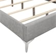 Pemberly Row Solid Wood California King Panel Bed in Gray