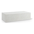 Pemberly Row Off White Concrete Coffee Table for Indoor/Outdoor Use