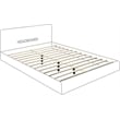 Pemberly Row Velvet Upholstered Queen Bed in Black with Wood Base