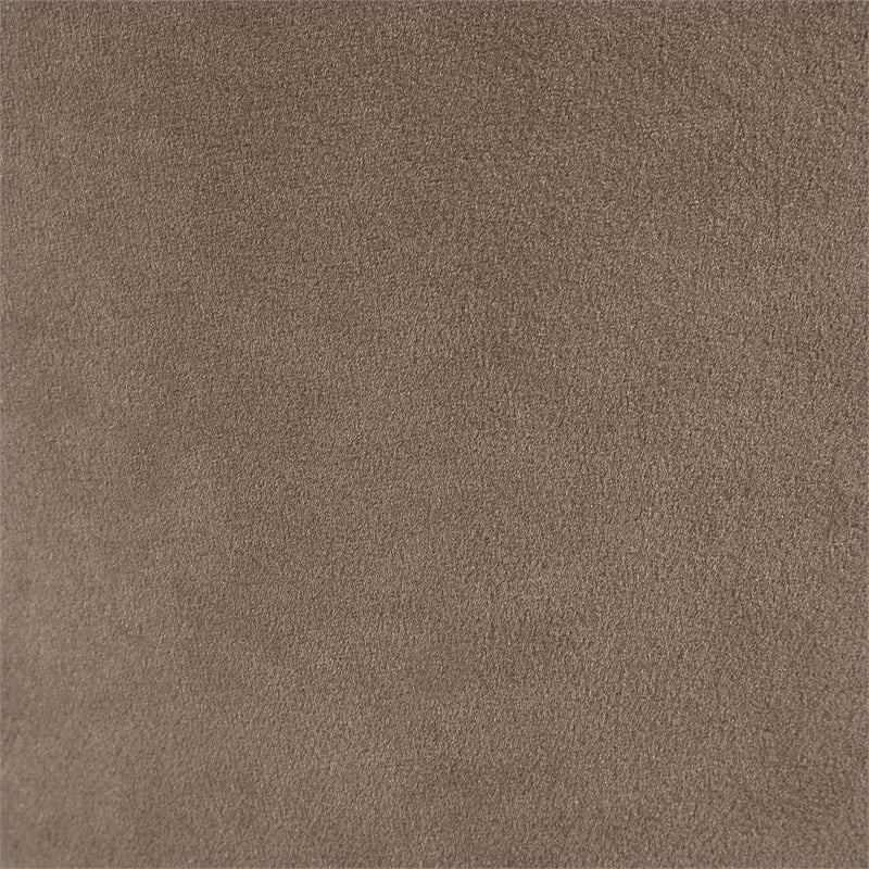 Pemberly Row Taupe Velvet Dining Chair Set of 2 with Solid Wood Frame