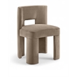 Pemberly Row Taupe Velvet Dining Chair Set of 2 with Solid Wood Frame