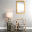 Pemberly Row Ceramic Side Table with Geometric Design in Gray