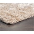 Pemberly Row Handwoven 60x96 in Wool & Polyester Shag Area Rug Ivory