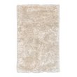 Pemberly Row Handwoven 60x96 in Wool & Polyester Shag Area Rug Ivory