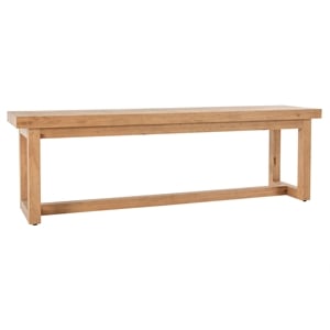 Pemberly Row 18&quot Pine Wood Dining Bench in Natural Finish