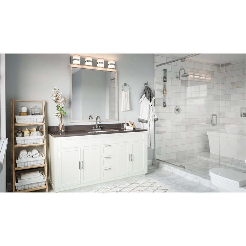 Pemberly Row Integrated LED 4-Light Bath Light in Polished Chrome