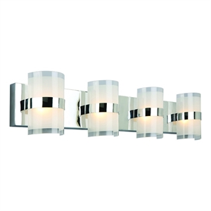 Pemberly Row Integrated LED 4-Light Bath Light in Polished Chrome