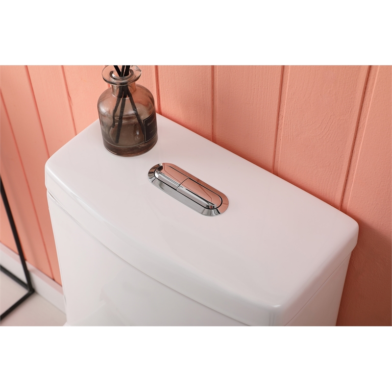 Pemberly Row 15 in Ceramic Elongated One-Piece Toilet White