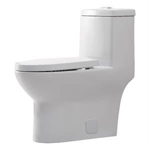 Pemberly Row 15 in Ceramic Elongated One-Piece Toilet White