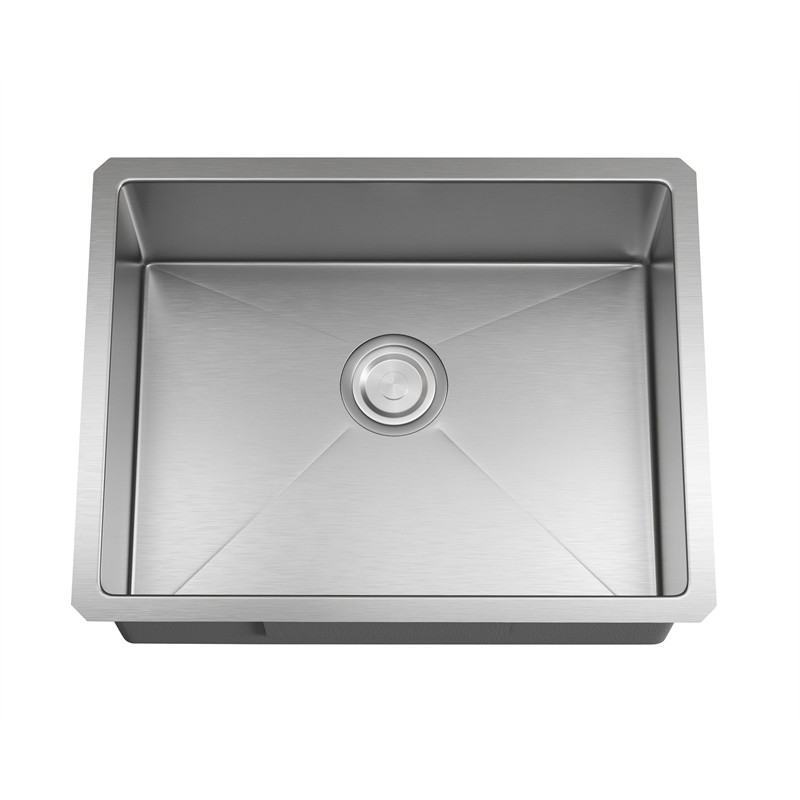 Pemberly Row 18x23 in Stainless Steel Rectangular Kitchen Sink Silver