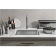 Pemberly Row 18x23 in Stainless Steel Rectangular Kitchen Sink Silver