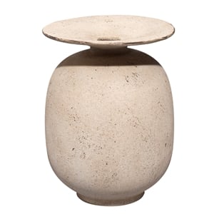 Pemberly Row Highland Decorative Ceramic Vase in Cream