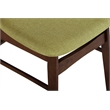 Pemberly Row Wood Dining Chair Set of 6 in Green Upholstery