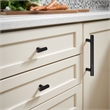 Pemberly Row Steel Cabinet Pulls 3-3/4 in Center Matte Black 10-Pack