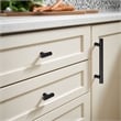 Pemberly Row Steel Cabinet Pulls 3-3/4 in Center Matte Black 5-Pack