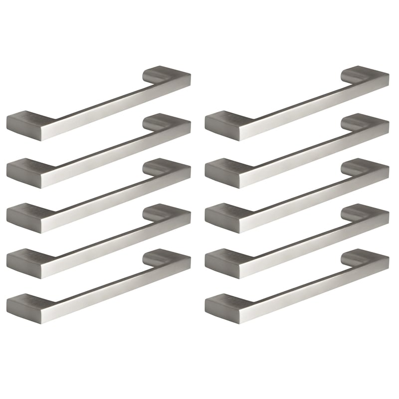 Pemberly Row Steel Cabinet Pulls 3-3/4 in Center to Center Satin Nickel