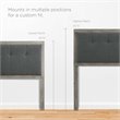 Pemberly Row Gray Charcoal Tufted King Upholstered Wood Headboard
