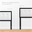 Pemberly Row Black White Tufted Queen Upholstered Wood Headboard