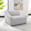 Pemberly Row Left Arm Sectional Sofa Chair in Light Gray Upholstery