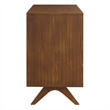 Pemberly Row Modern MDF Wood and Rubberwood Dresser in Walnut Gray