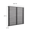 Pemberly Row Wall Mount Modern Wood Twin Headboard in Charcoal