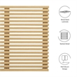 Pemberly Row Wall Mount Wood Twin Headboard with Mounting Hardware in Oak