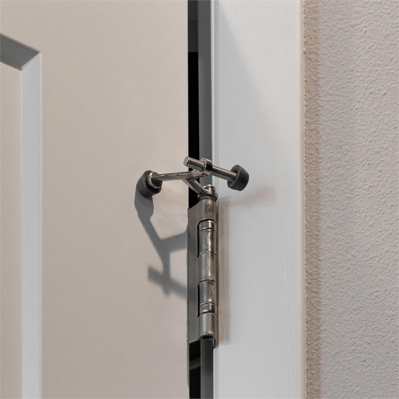 Pemberly Row 5-Pack Metal Hinge Pin Door Stops in Satin Nickel
