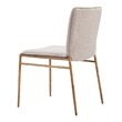Pemberly Row Nordvest Dining Chair with Beige Seat & Gold Legs