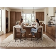 Pemberly Row Set of 2 26-in Counter Stools in Gray Boucle with Iron Legs