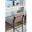Pemberly Row Set of 4 26-in Counter Stools in Gray Boucle with Iron Legs
