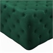 Pemberly Row Button Tufted Upholstered Velvet Ottoman in Green