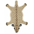 Pemberly Row Antelope Shaped Accent Rug in Beige/Brown Wool - 2' X 3'