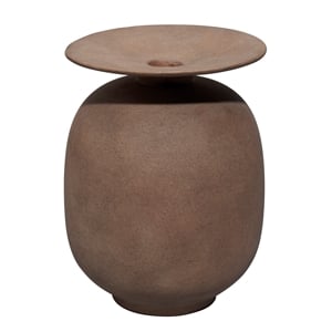 Pemberly Row Highland Decorative Ceramic Vase with Textured Finish in Brown