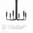 Pemberly Row 6-Light Modern Iron Metal Chandelier in Black Finish