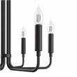 Pemberly Row 6-Light Modern Iron Metal Chandelier in Black Finish