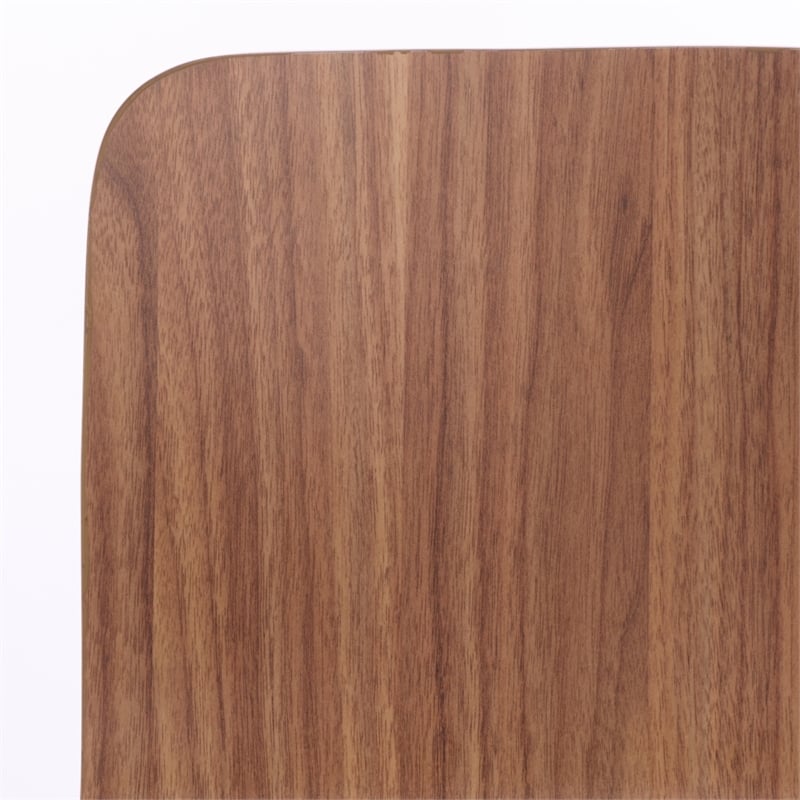 Pemberly Row Metal and Wood Counter Stool in Brown and Black