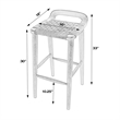 Pemberly Row Luna Wood and Jute Woven Counter Stool in Brown Finish