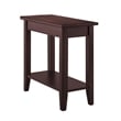 Pemberly Row Solid Wood Rectangular End Table in Chocolate Cherry